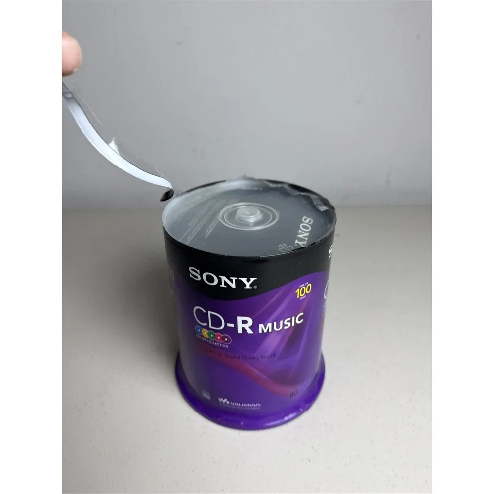 Sony CD-R Music Discs 80 min Color Collection Discs - 100CRM80RSX 100 Count New